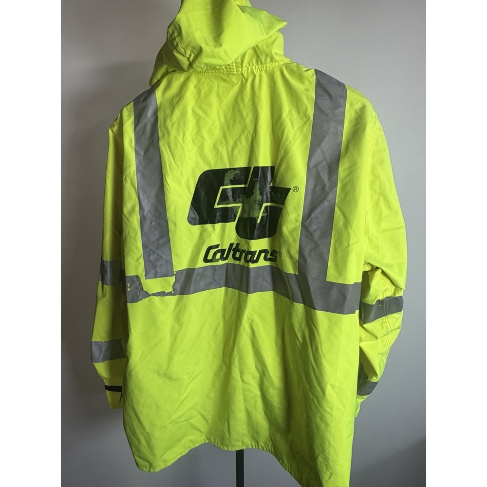 Caltrans Hi Vis Classic Waterproof Rain Jacket in Reflective Contrast